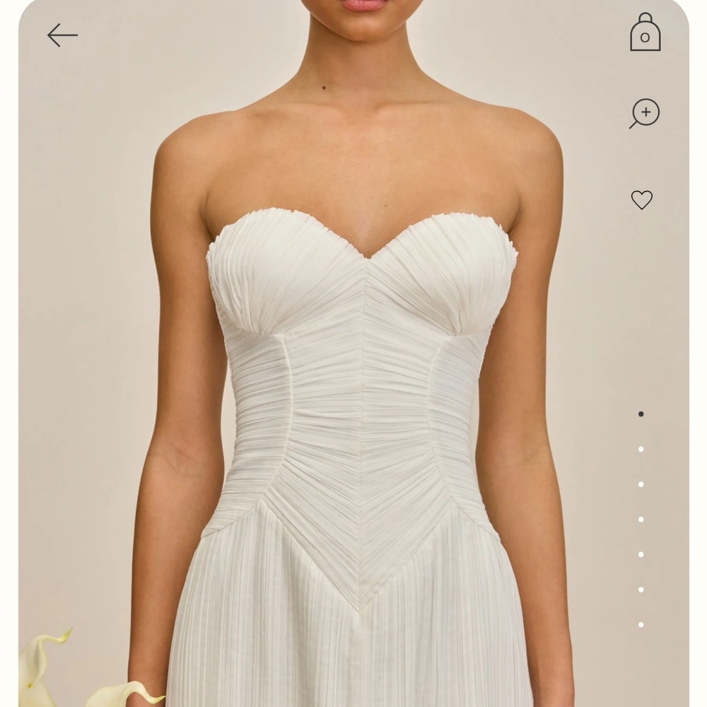 Cult Gaia Strapless White Maxi Dress